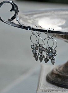 Iolite cascade earrings by Cindy Wimmer